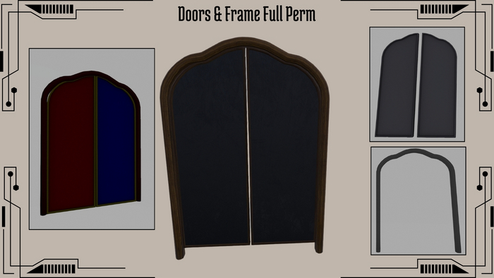 Door Double & Frame Full Perm