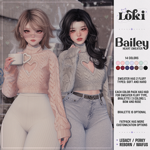 Loki - Bailey Heart Sweater - FATPACK