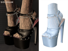 SOJOUR - Carmen platform heels - blue