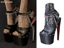 SOJOUR - Carmen platform heels - crow