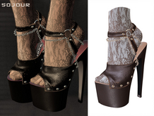 SOJOUR - Carmen platform heels - vintage brown