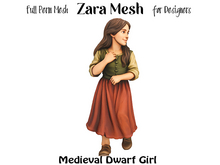 ZM PBR Medieval Dwarf Young Girl FULL PERM MESH