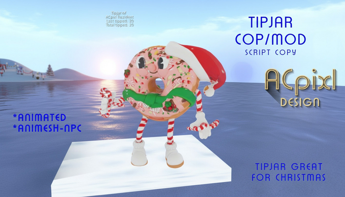 Christmas Donut Tipjar