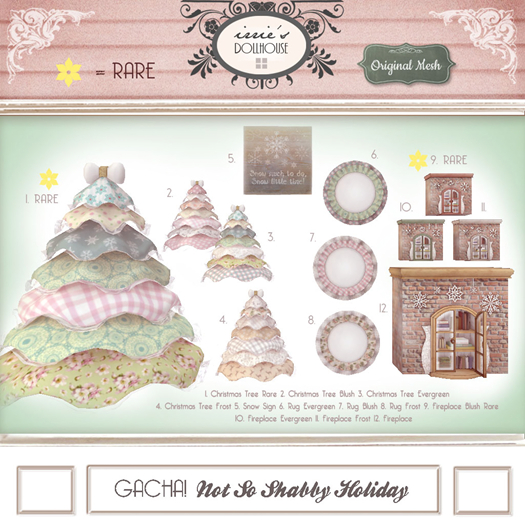 9. i { DH } Gacha! Repurposed Winter Fireplace Blush RARE