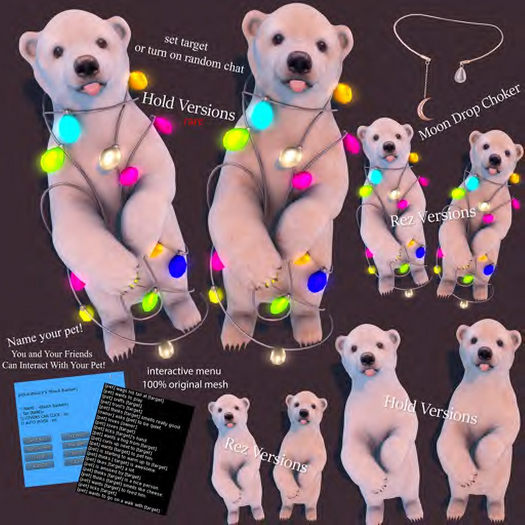 [BB] Rezzable Polar Bear Lights Cream RARE