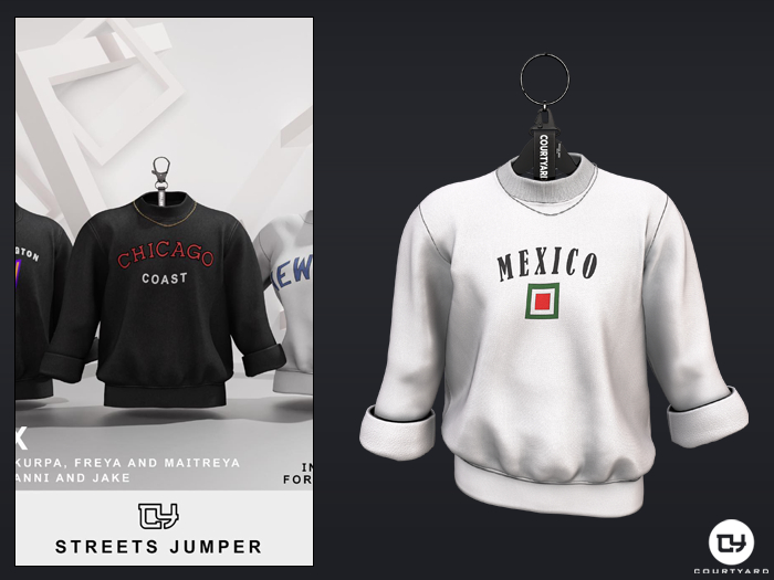 '' COURTYARD '' STREETS JUMPER - MEXICO WHITE