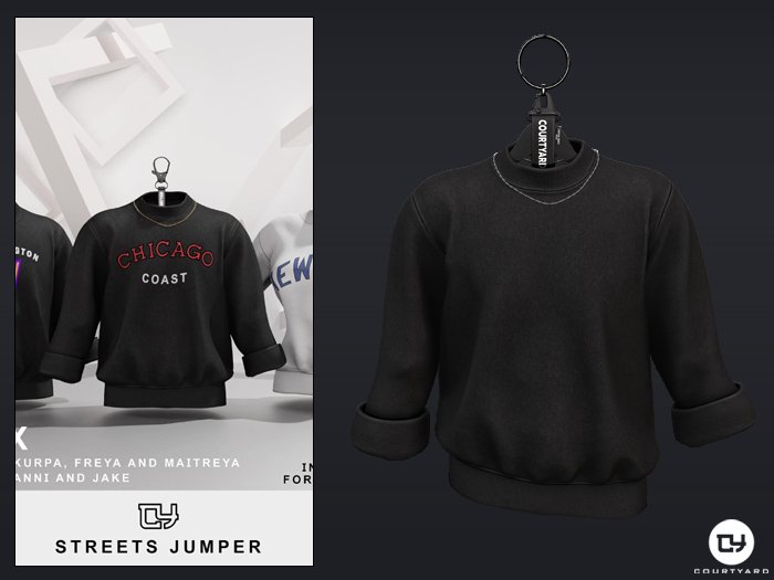 '' COURTYARD '' STREETS JUMPER - BLACK