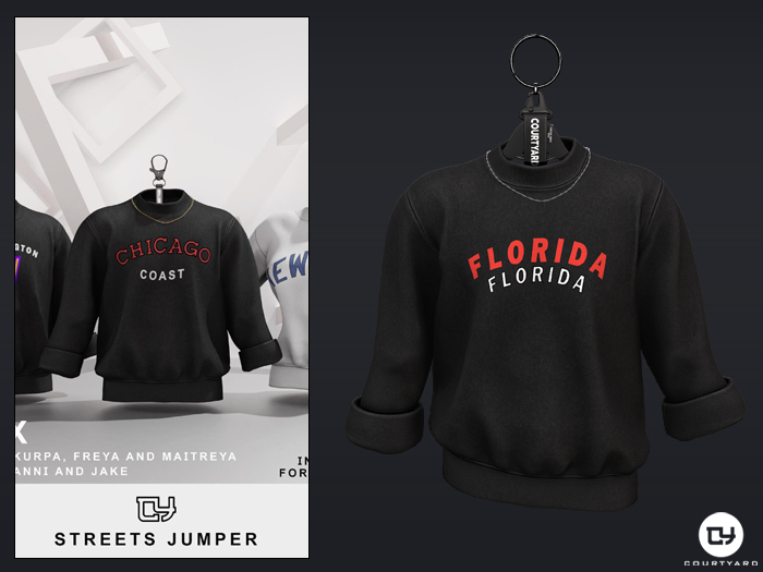 '' COURTYARD '' STREETS JUMPER - FLORIDA BLACK