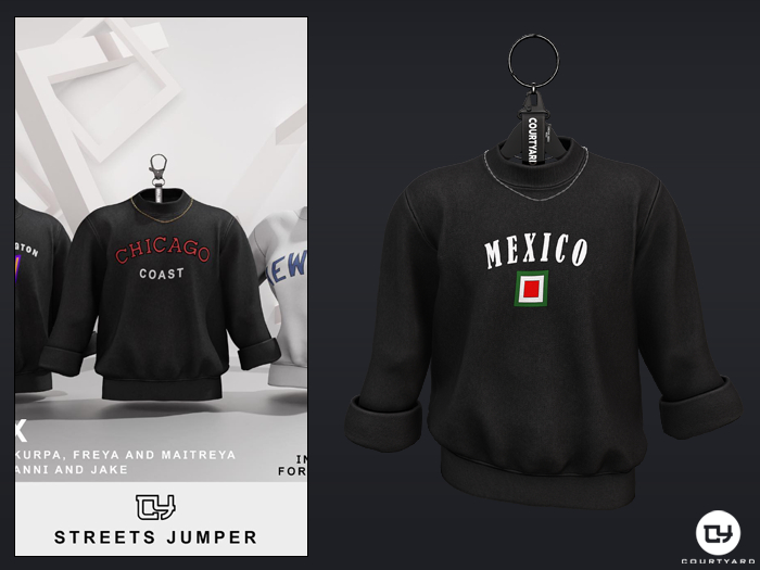 '' COURTYARD '' STREETS JUMPER - MEXICO BLACK