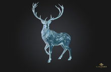 Luminous Stag in the Moonlit Forest Sculpture – Mystical Nature Decor