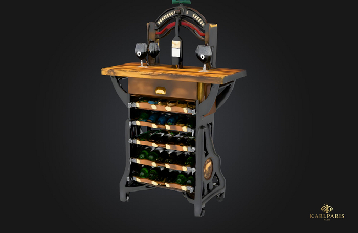 Vintage Wine Press Bar Furniture – Rustic Tasting Room Decor