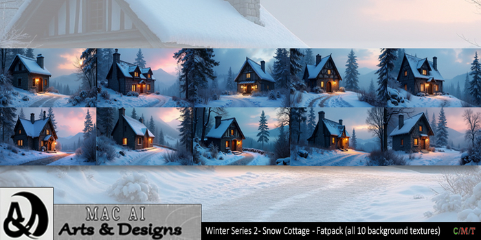 Winter Backdrop Fatpack - Snow Cottage (1–10)