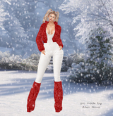 POONSH JENNA OUTFIT RED/WHITE ORIGINAL No. 1+11+17 - ❄️ WINTER SALE ❄️