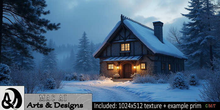 Winter Backdrop - Snow Cottage 3