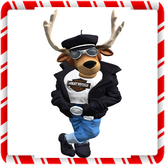 Christmas Biker Moose