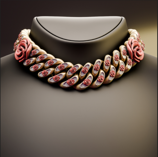 [STJ] Thousand Rose Choker - Gold 