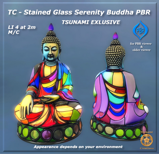 TC - Stained Glass Serenity Buddha PBR