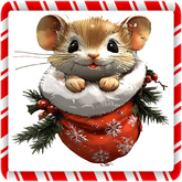 Christmas Mouse in Stocking