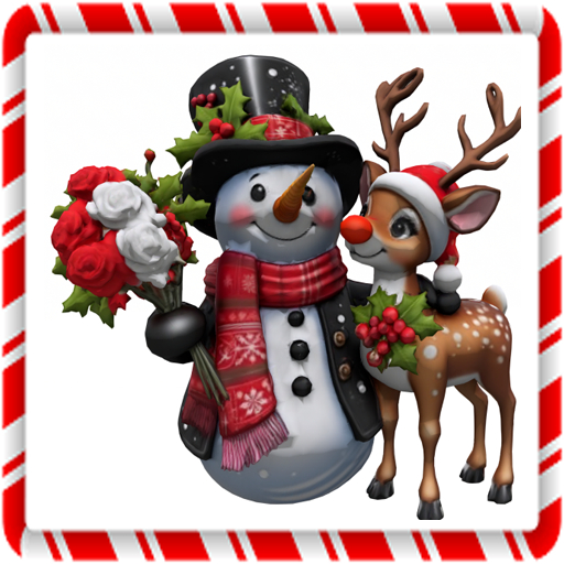 Christmas Frosty Snowman w Rudolf