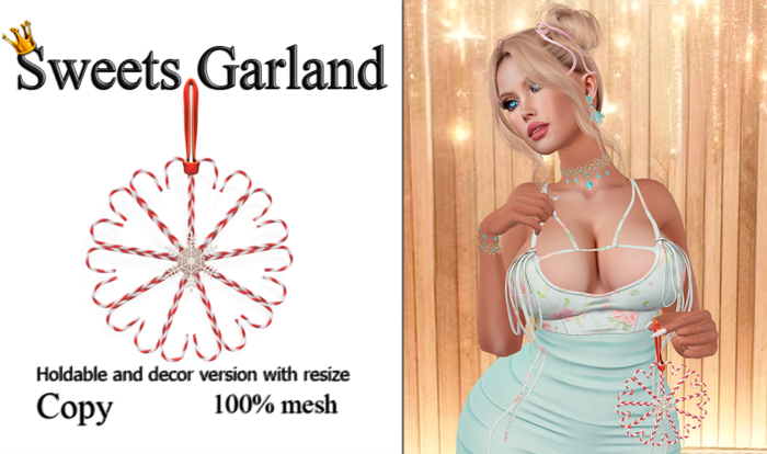 Sweets Garland - Candy Cane Ornament & Holdable Prop