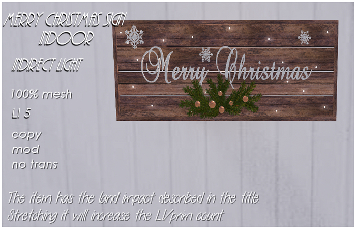Merry christmas sign [indoor]