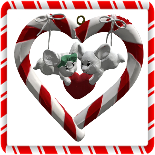 Candy Cane Heart Mice