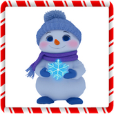 Snowman Blue Snowflake