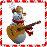 Snowman with Guitar