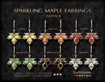 EarthStones Sparkling Maple Earrings ~ Fatpack