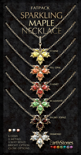 EarthStones Sparkling Maple Necklace ~ Fatpack