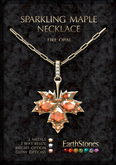 EarthStones Sparkling Maple Necklace ~ Fire Opal