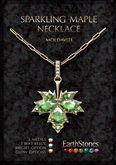 EarthStones Sparkling Maple Necklace ~ Moldavite