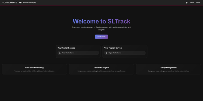 SLtrack.me Avatar Server