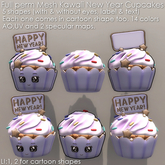 * Full Perm Mesh * Kawaii New Year Cupcakes *