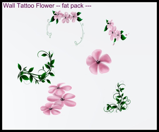 Wall tattoo Flower - alpha texture -