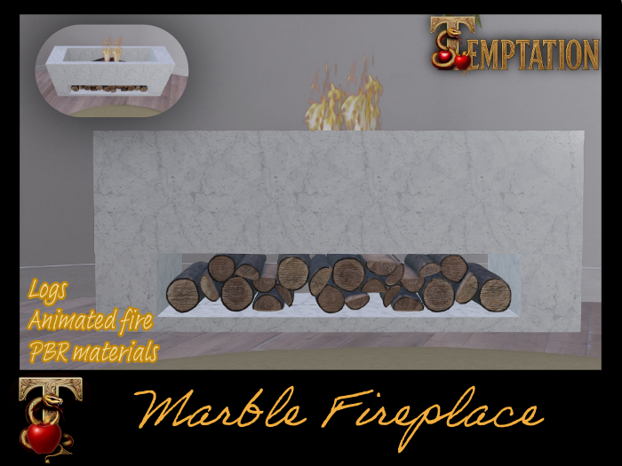 +TEMPTATION+ Marble Fireplace - PBR materials