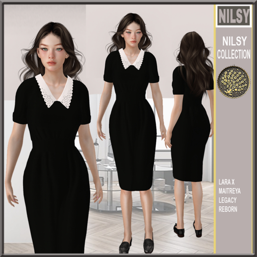 WHITE COLLAR DRESS