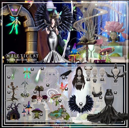 19 - RARE -  MALEFICENT - CHESTPIECE  - SUGAR DOLLS