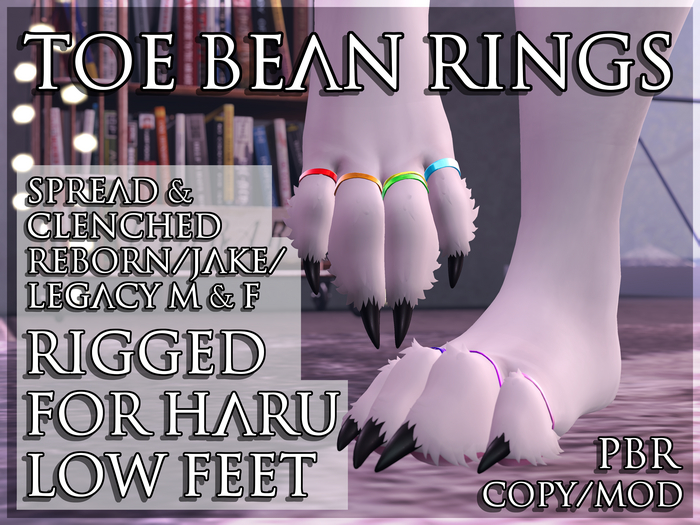 {YYK} Toe Bean Rings - Haru Flat - Unpack HUD