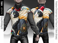 a.tribe::: [Quollidays] Festive Christmas Cat 2 Men's Fleece