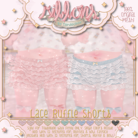 {Ribbons} Lace Ruffle Shorts {Luxury Package}