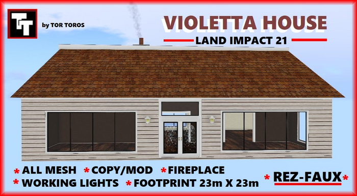 VIOLETTA HOUSE 21Li (Boxed) LOW PRIM HOUSE
