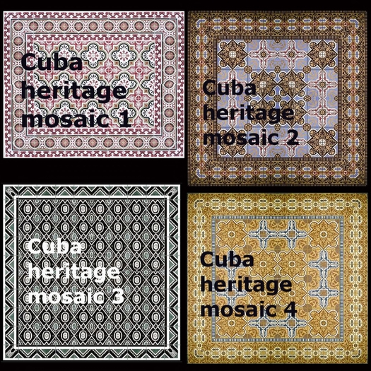 Cuba heritage mosaics - texture pack