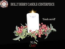 *LKK* Holly Berry Candle Centerpiece