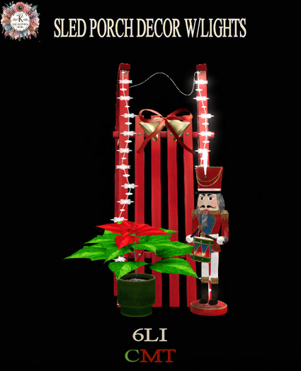 *LKK* Sled Decor w/lights 