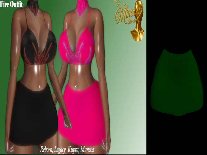 .:Minova:. Green Fire Skirt
