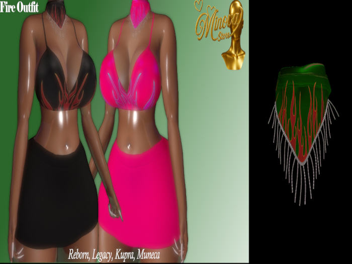 .:Minova:. Green Fire Scarf