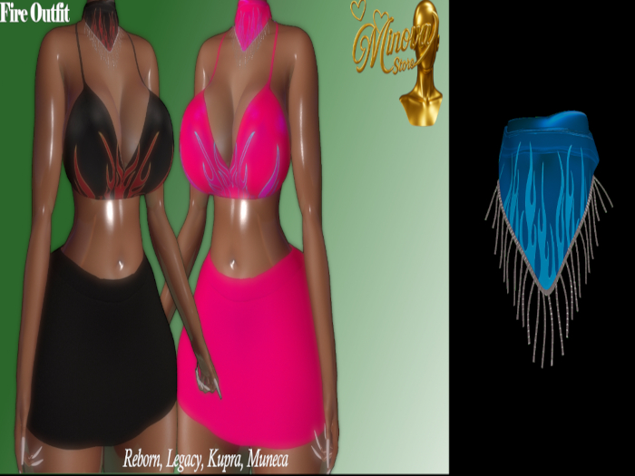 .:Minova:. Light Blue Fire Scarf