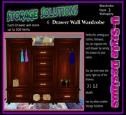 Inventory Organizer Mahogany 6 drawer Highboy Storage Solutions
