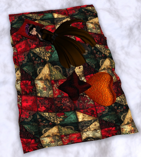 Holiday Quilt Blanket w/sits Patchwork (BOX)